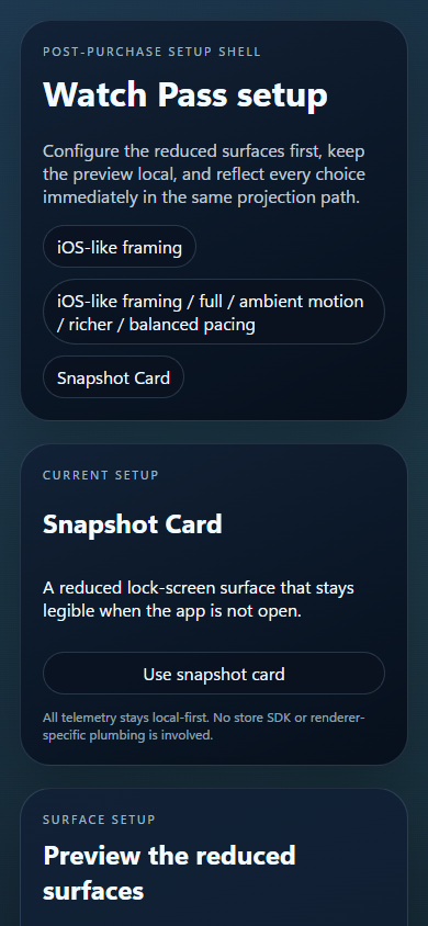 Mazer Watch Pass setup shell